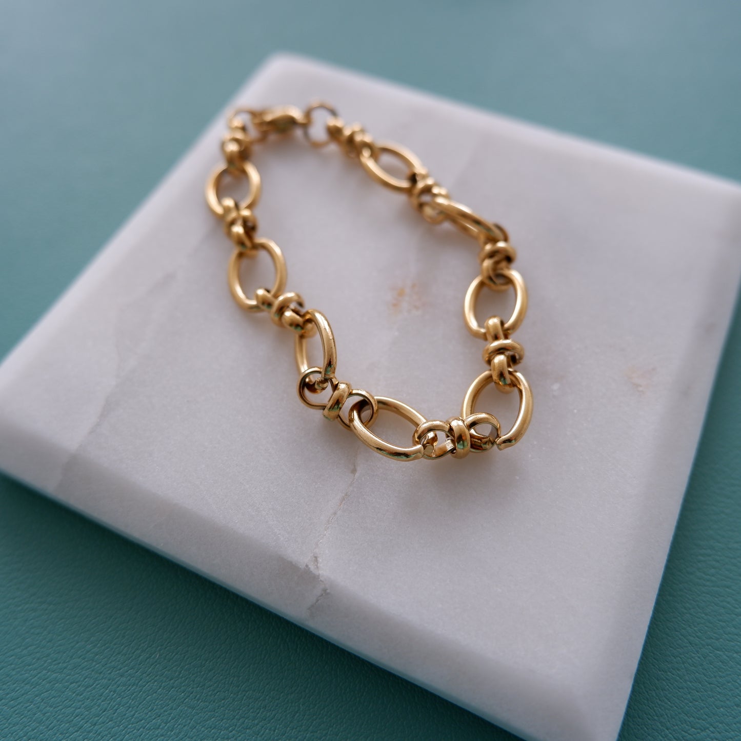 Gold cross bracelet